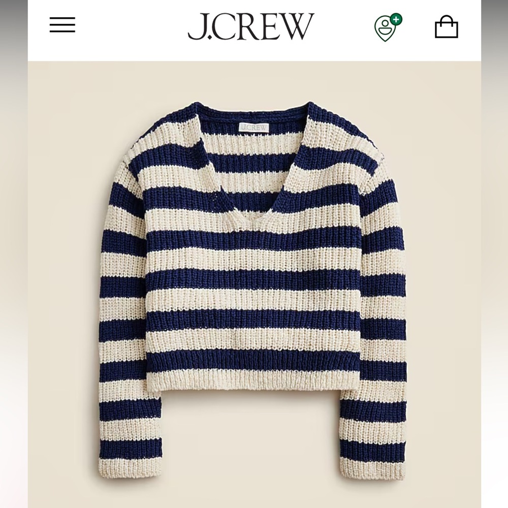 NWaT Montauk pullover sweater in stripe Navy and Cream Women's Sweater